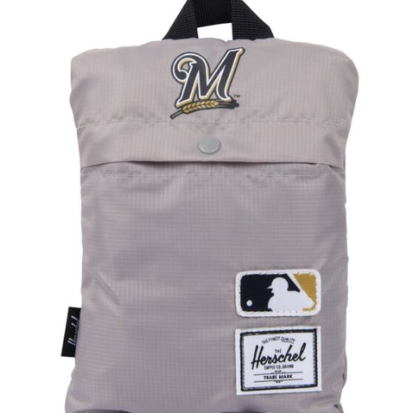 🆕 HERSCHEL Packable Daypack Backpack MLB Milwaukee Brewers Lightweight ⚾️